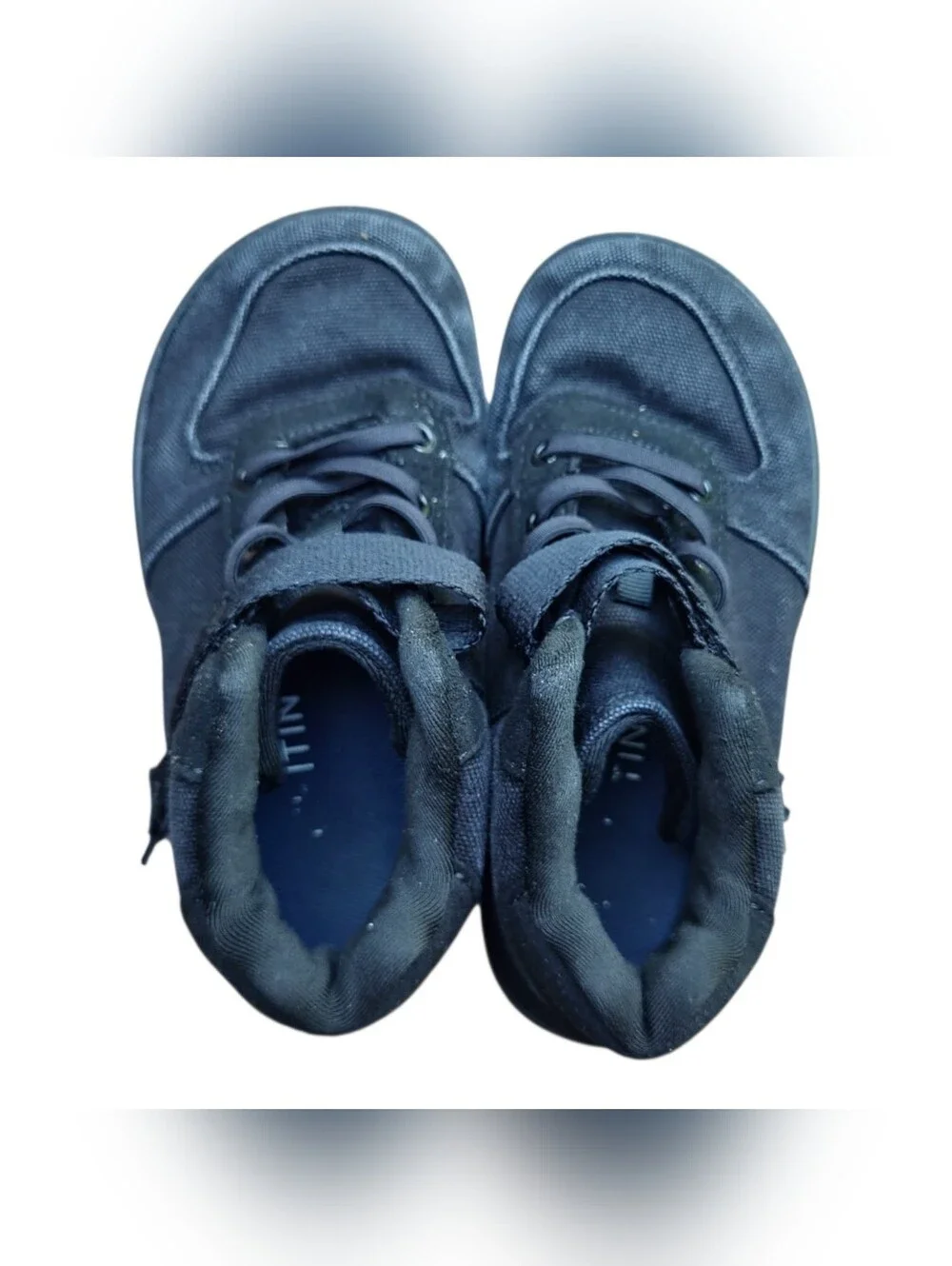 Whitin Black High Top Wide Toe Box Sneakers Black Unisex Kids 33 US 2 Minimalist